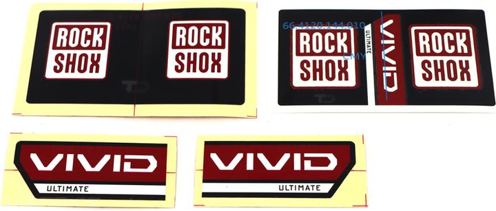Produktbild RockShox Rear Shock Decal Kit, Vivid Air 24+/Coil 25+ electric red