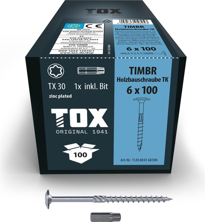 Actual product image Tox TIMBR 6,0 x 100 TK (100 pcs.) (100 Screws per piece)