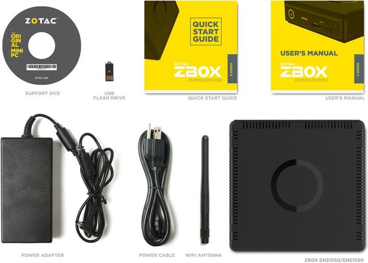 Actual product image Zotac Zbox En51050-Be (Intel Core i5-7500T)