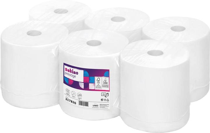 Image du produit Wepa 6 rouleaux d'essuie-mains prestige 2 plis blanc brillant (6 x)