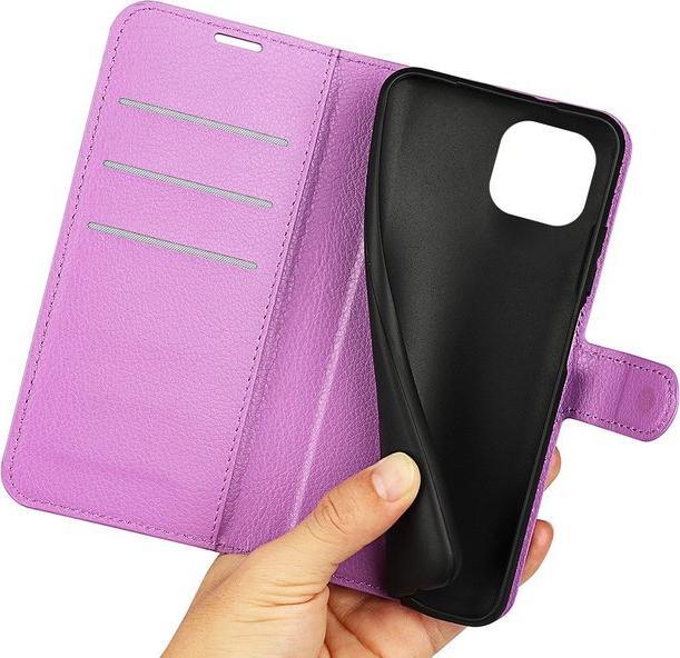 Actual product image MU Classic Litchi Leather Bookcover Series (Apple iPhone 14)
