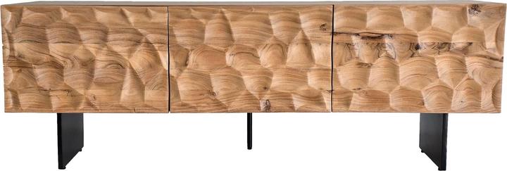 FineBuy TV Schrank Lowboard 160 cm Holz Massiv Fernsehkommode Fernsehschrank