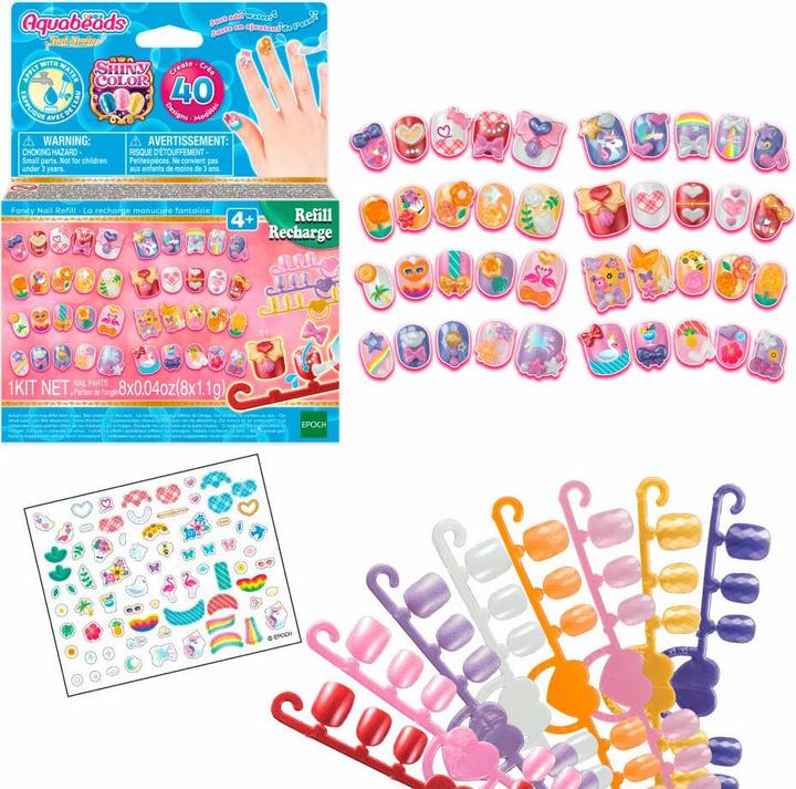 Actual product image Epoch Fingernails Refill Set yellow/pink (Artificial nails, Multicoloured)