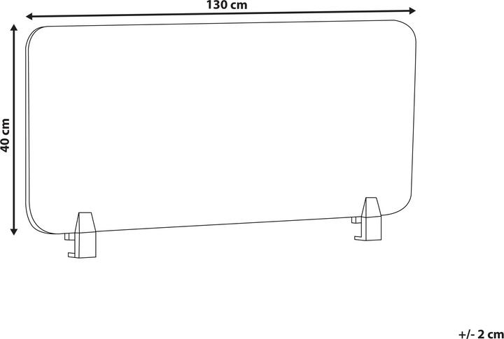 Produktbild Beliani Schreibtischtrennwand dunkelgrau 130 x 40 cm WALLY (130 x 40 cm)