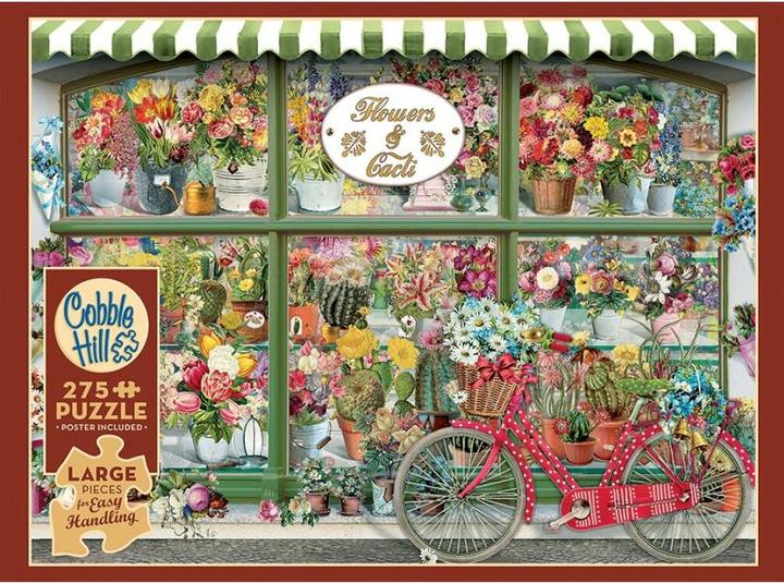 Actual product image Cobble Hill Puzzle 275 pieces XXL Pieces - Flowers and Cacti Shop (275 pieces)