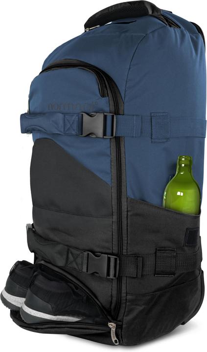 Actual product image Normani Reisetasche mit Rucksackfunktion 90L mit Regenüberzug Schwarz/Navy (90 l, L (90 - 115l))