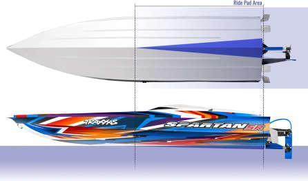 Produktbild Traxxas BOAT SPARTAN SR 1037mm 1:10 EP RTR RED TQi 2.4GHz OHNE LadegerÃ¤t und OHNE Akku