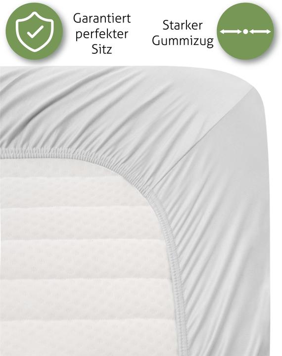 Actual product image Aspero 2 x Bamboo fitted sheet Macau (180-200 x 200 x 30 cm)