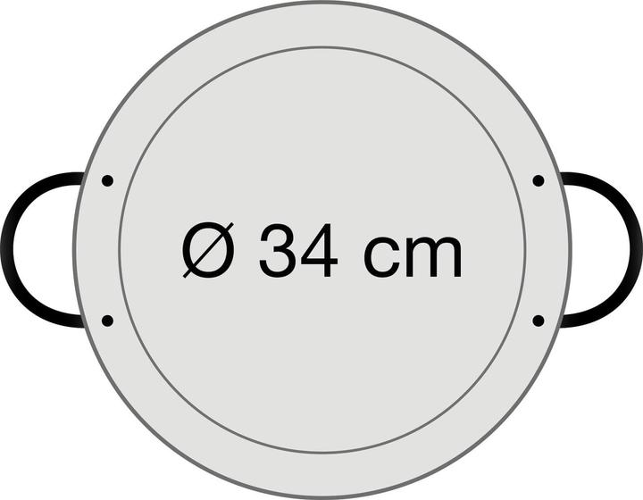 Produktbild All'Grill Paella-Pfanne Stahl poliert Ø 34 cm (34 cm, Paella Pfanne, Stahl)