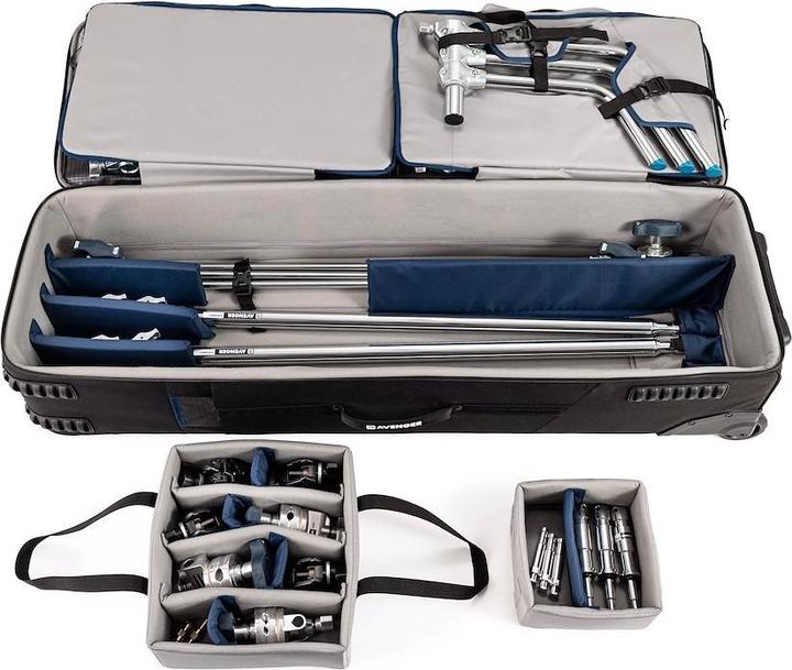 Actual product image Avenger AVCSA1301B Case with castors for C-stand (Tripod feet)