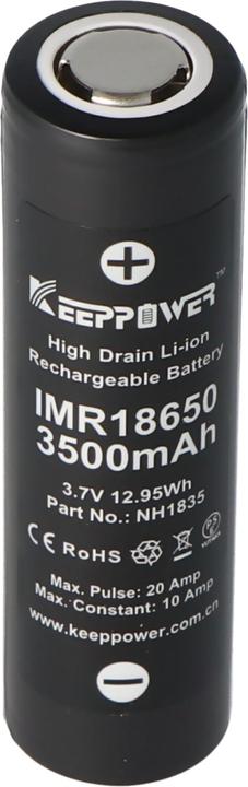 Produktbild Keeppower Akku IMR18650 - (Flat Top) (1 Stk., 18650, 3500 mAh)