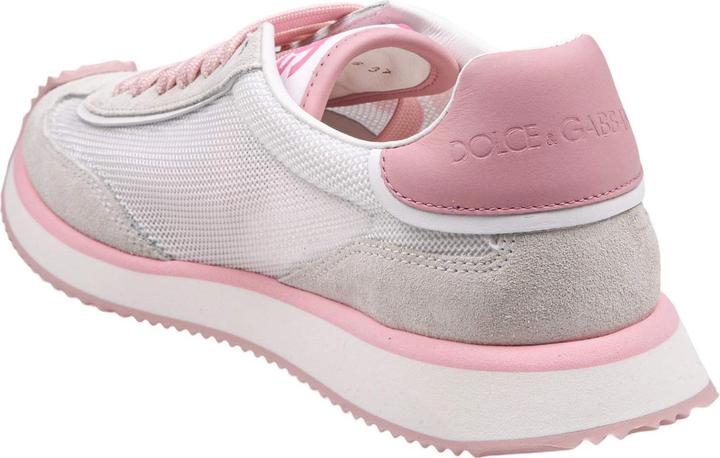 Actual product image Dolce & Gabbana dragon sneakers in mixed materials white and pink color (41)