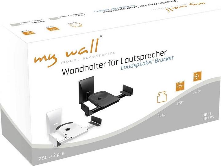 Actual product image myWall HB5L (1 pair, Wall installation, Tiltable, Pivoting)