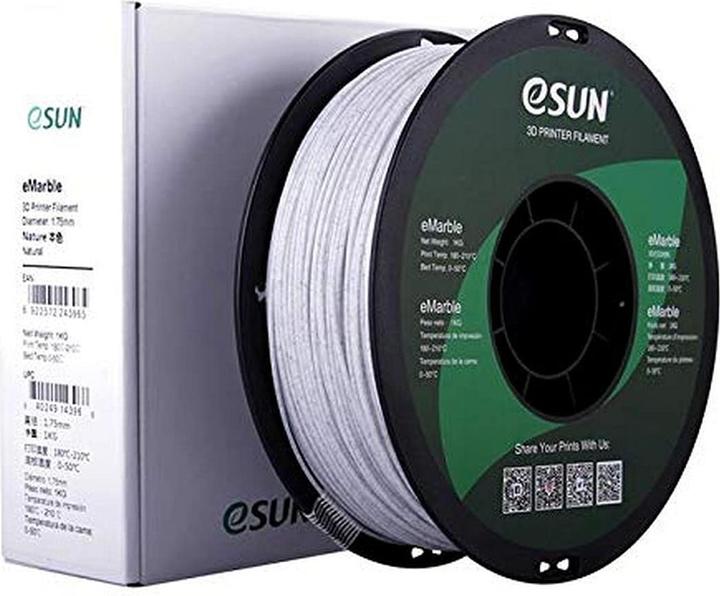 Actual product image eSUN EMARBLE 1,75mm NATURAL 1kg (PLA+, 1.75 mm, 1000 g, Transparent)