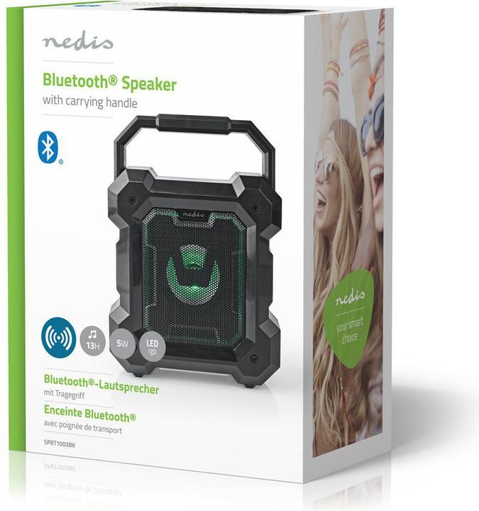 Produktbild Nedis SPBT1003BK Bluetooth - Lautsprecher (13 h, Stromversorgung über USB)