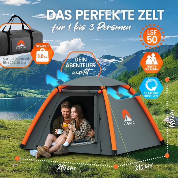 Actual product image Eloneo Inflatable tent (Inflatable tent, 6.50 kg, 4 persons)