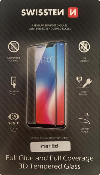 Actual product image Swissten Ultra Durable 3D Full Glue Glass (1 Piece, Apple iPhone 11)