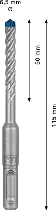 Actual product image Bosch Professional Zubehör Expert SDS plus-7X hammer drill, 6.5 x 50 x 115 mm (6.5 mm)