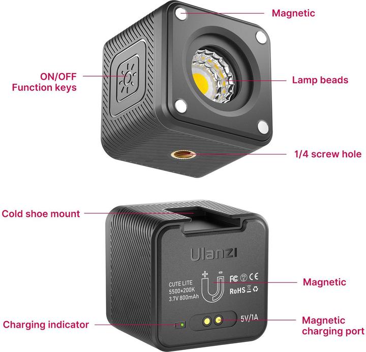 Actual product image Ulanzi L2 (Video light)