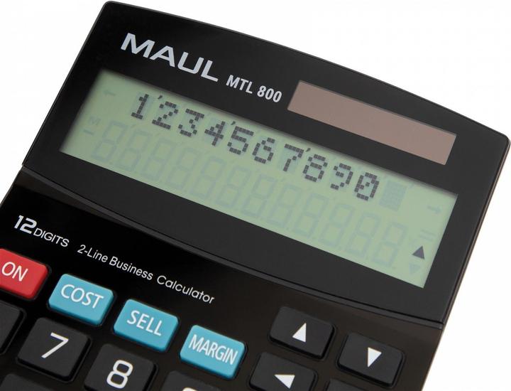 Produktbild Maul Taschenrechner MTL800 Schwarz (Solarzellen)