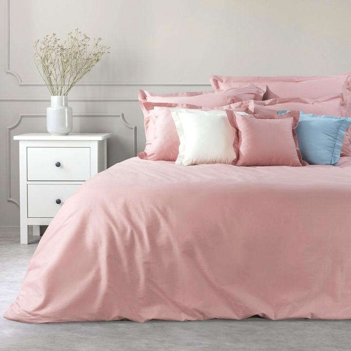 Produktbild Eurofirany NOVA COLOR POS / NOVAC / PU / PO Cotton duvet cover with satin sheen, 220X200 cm, color: powder (Duvetbezug, 220 x 200 cm)