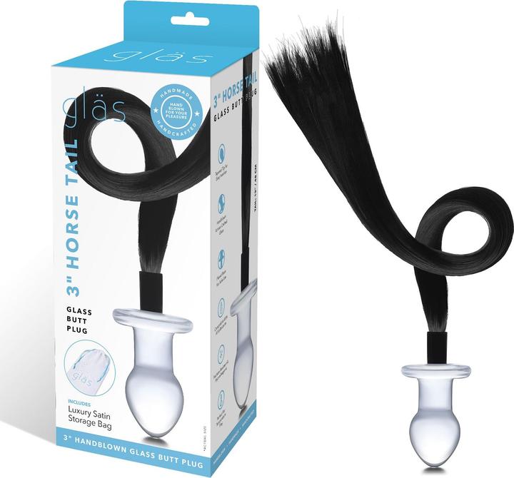Actual product image Gläs Horse Tail Glass Butt Plug