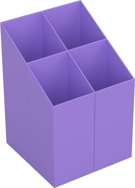 Actual product image Ico Square desk organiser, 4 compartments, purple