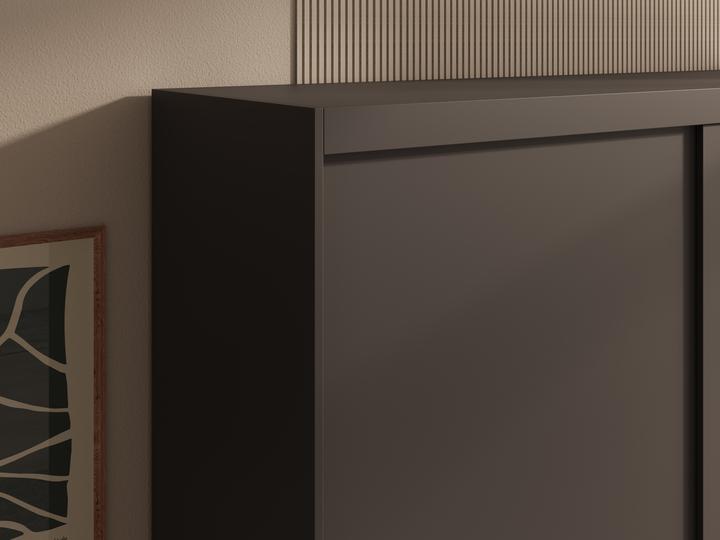 Image du produit ADRK Furniture Armoire à portes coulissantes avec miroir Hailey 120 (120 x 60 x 205 cm)