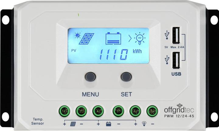 Offgridtec PWM Pro Laderegler 12V/24V 45A USB