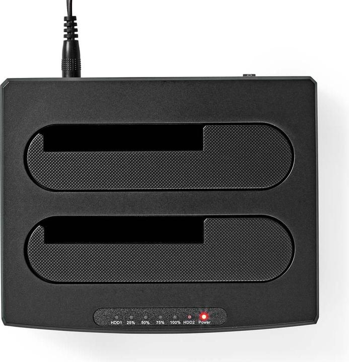 Actual product image Nedis Hard Drive Docking Station | USB 3.2 Gen1 | USB Type-A | 2 Hard Drives | 2.5 / 3.5 " | USB 3.2