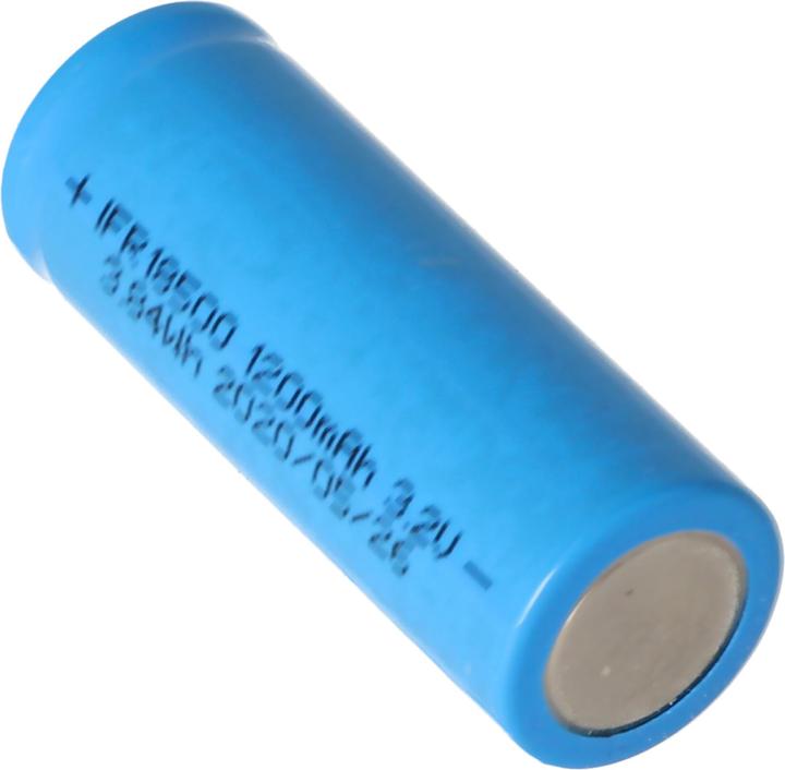 Actual product image EIZfan Battery IFR 18500 Flat Top without head unprotected (1 pcs., 18500, 1200 mAh)