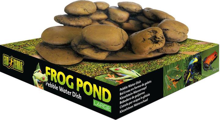 Actual product image Exo Terra Frog pond, frog bowl, stone form, L, 17 x 13.5 x 6 cm