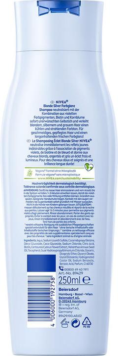 Immagine prodotto NIVEA Shampoo Argento Biondo Fl 250 ml (250 ml, Shampoo liquido)