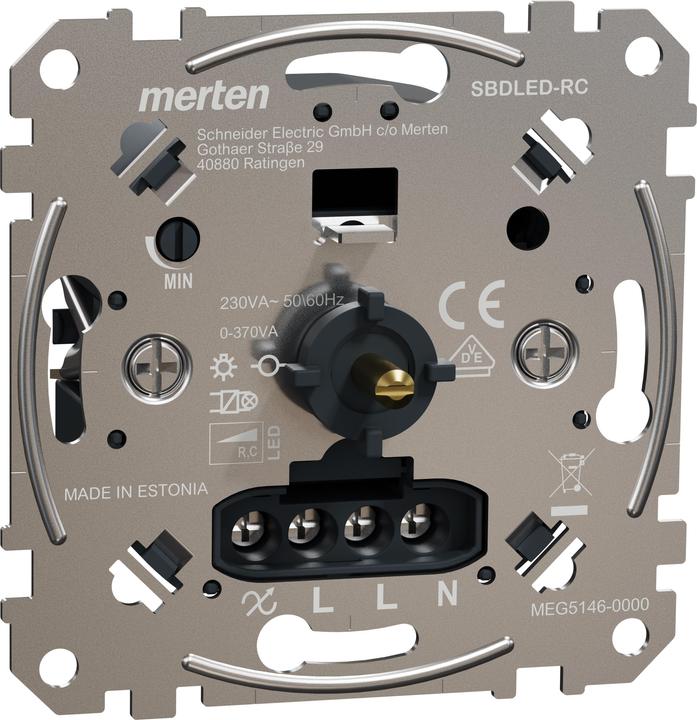 Actual product image Merten MEG5146-0000 Multiwire LED rotary dimmer insert AC 230 MEG51460000