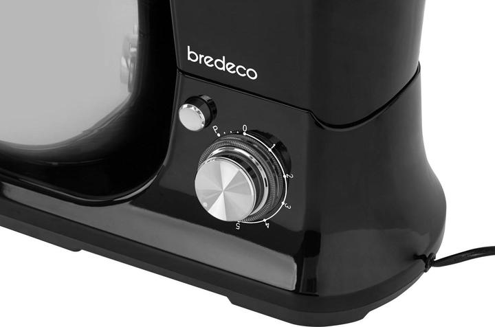 Produktbild Bredeco Küchenmaschine Knetmaschine Teigmaschine Rührmaschine 1.200 W 5 L schwarz NEU