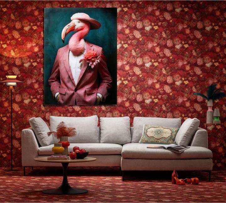 Actual product image Kare Design Glasbild Mister Flamingo 120x160cm (120 x 160 cm)