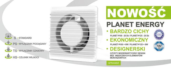 Produktbild Airroxy Wandventilator 100 mm 8 W Planet Energy
