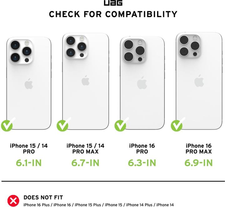 Immagine prodotto UAG Protezione dell'obiettivo della fotocamera (3 Pezzo/i, Apple iPhone 14 Pro, Apple iPhone 14 Pro Max, Apple iPhone 15 Pro, Apple iPhone 15 Pro Max, Apple iPhone 16 Pro, Apple iPhone 16 Pro Max)