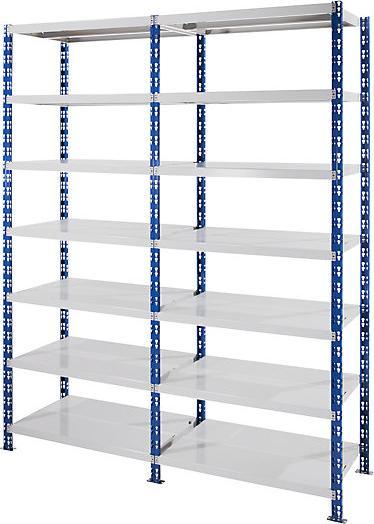 Produktbild eurokraft basic Universal-Steckregal, stabil, Stahlblechböden, HxBxT 1508x1025x400 mm, AR