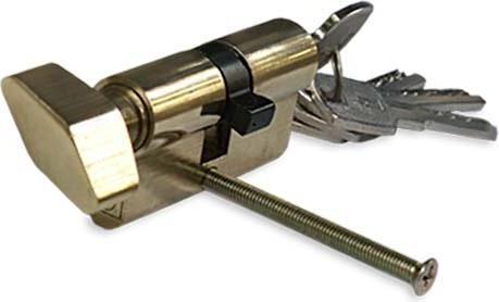 Haushalt CYLINDER LOCK W KNOB 65MM 30X35 BRASS 5K