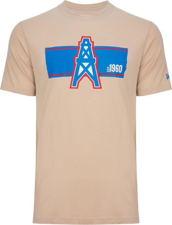 New Era Shirt - NFL SIDELINE Houston Oilers stone - S (S)