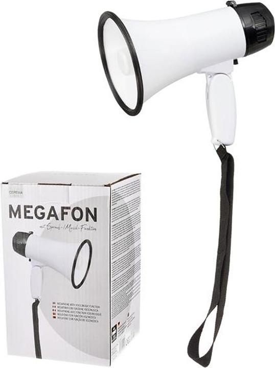 Actual product image Cepewa Megaphone, voice and music function,10 watts