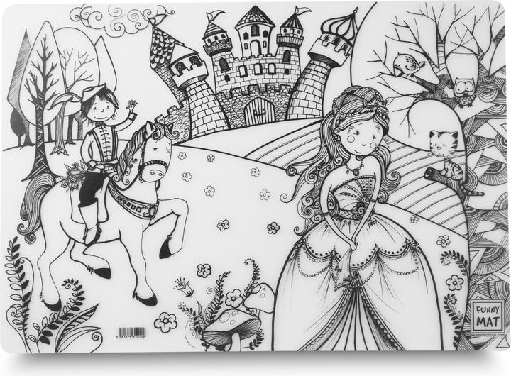 Actual product image Funny Mat Reusable Painting Mat THE PRINCE AND THE PRINCESS (48 x 33.5 cm)