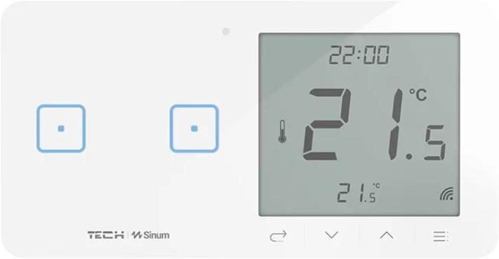 Produktbild No Name Verkabelter doppelter Lichtschalter mit Raumdimmer weiss WSR-02ML Tech-Steuerungen
