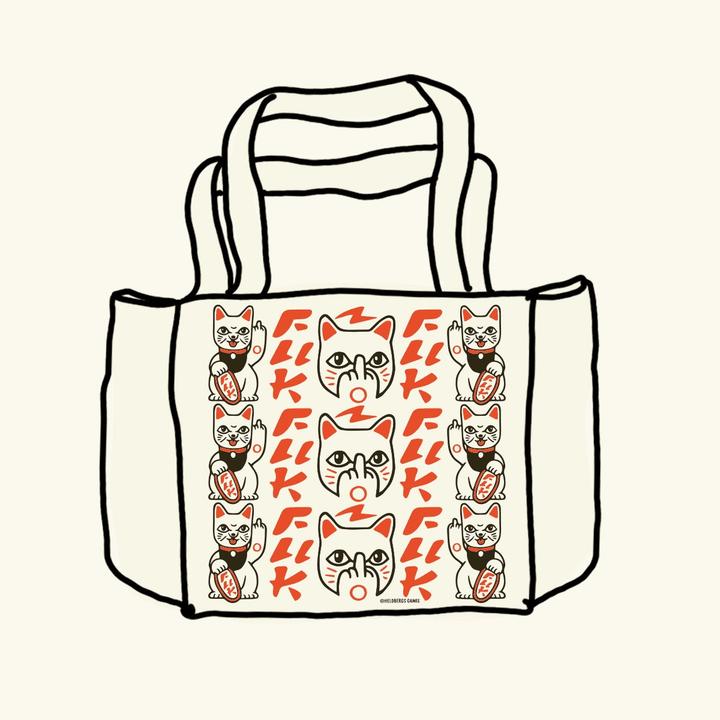 Immagine prodotto Heldbergs Games Tote Bag „Fuck you - Maneki Neko“ - Tasche