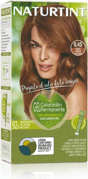 Image du produit Naturtint Coloration sans ammoniaque avec un pourcentage élevé d'ingrédients naturels 170ml 6.45 Dark Amber (6.45 Ambre foncé Blond)