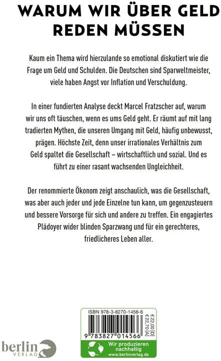 Image du produit Geld oder Leben (Allemand, Marcel Fratzscher, 2022)