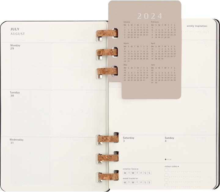Produktbild Moleskine 12 Monats Life Kalender mit Spiralbindung 2024, Large/A5, Wochen-Monatskalender, Fester (19 x 21 cm, Englisch)
