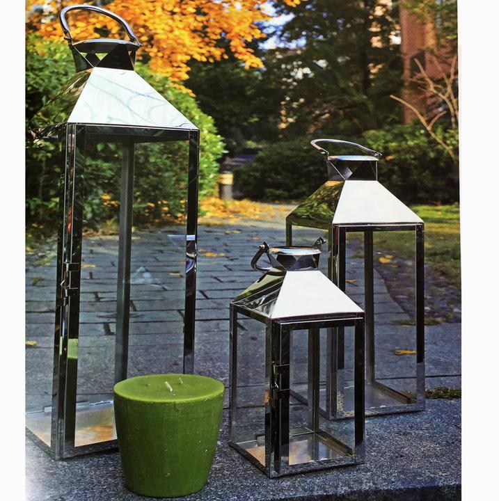 Actual product image Mojawo Set of 3 luxury stainless steel lanterns 24/40/53cm (3 x)