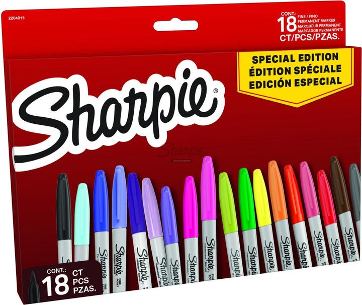 Produktbild Newell Sharpie - Permanent Marker Fine Special Edition 18-Blister (2204015) (Mehrfarbig, 1 mm, 18 x)